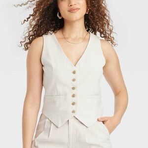 A New Day Tailored Suit Vest Cream